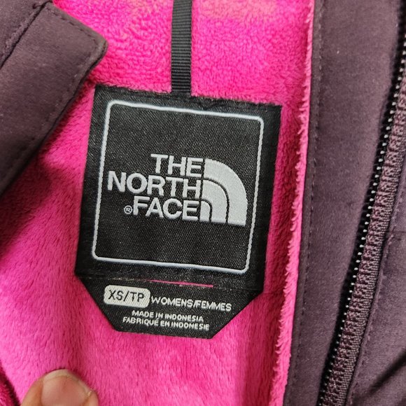 The North Face Womens Purple Pink Fleece Interior Hoodie Jacket Pockets XS/TP - Picture 11 of 16